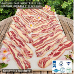 Beef rib SHORTRIB daging iga sapi  frozen Australia AMH 3-4 RIBS crossed cuts 3/8" & 1" (price/kg)